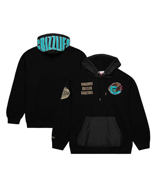 Mens Mitchell & Ness Black Distressed Vancouver Grizzlies Hardwood Classics Team Og 2.0 Vintage-Like Logo Fleece Pullover Hoodie Product Image