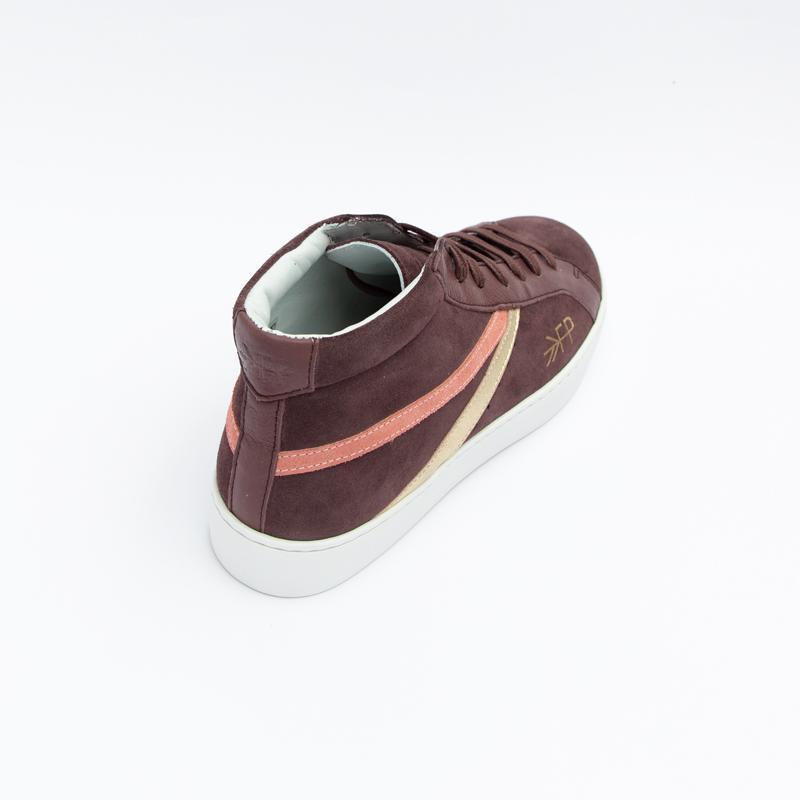 Women's Burgundy High Top Sneaker Female Product Image