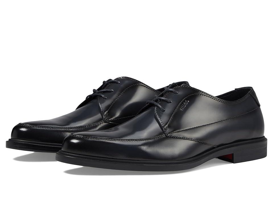 HUGO Kerr Leather Derby Shoe (Dark Charcoal Grey) Men's Lace Up Wing Tip Shoes Product Image