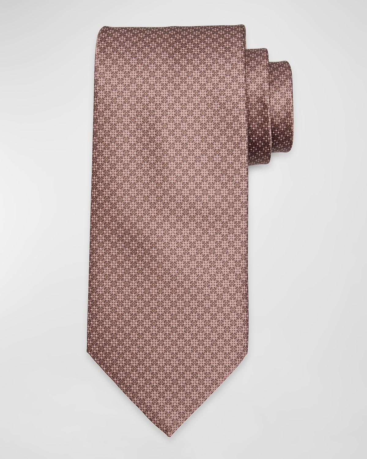 Mens Small Square Silk Tie Product Image