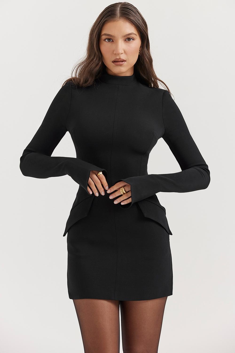 Mahalia Black Mini Dress Product Image