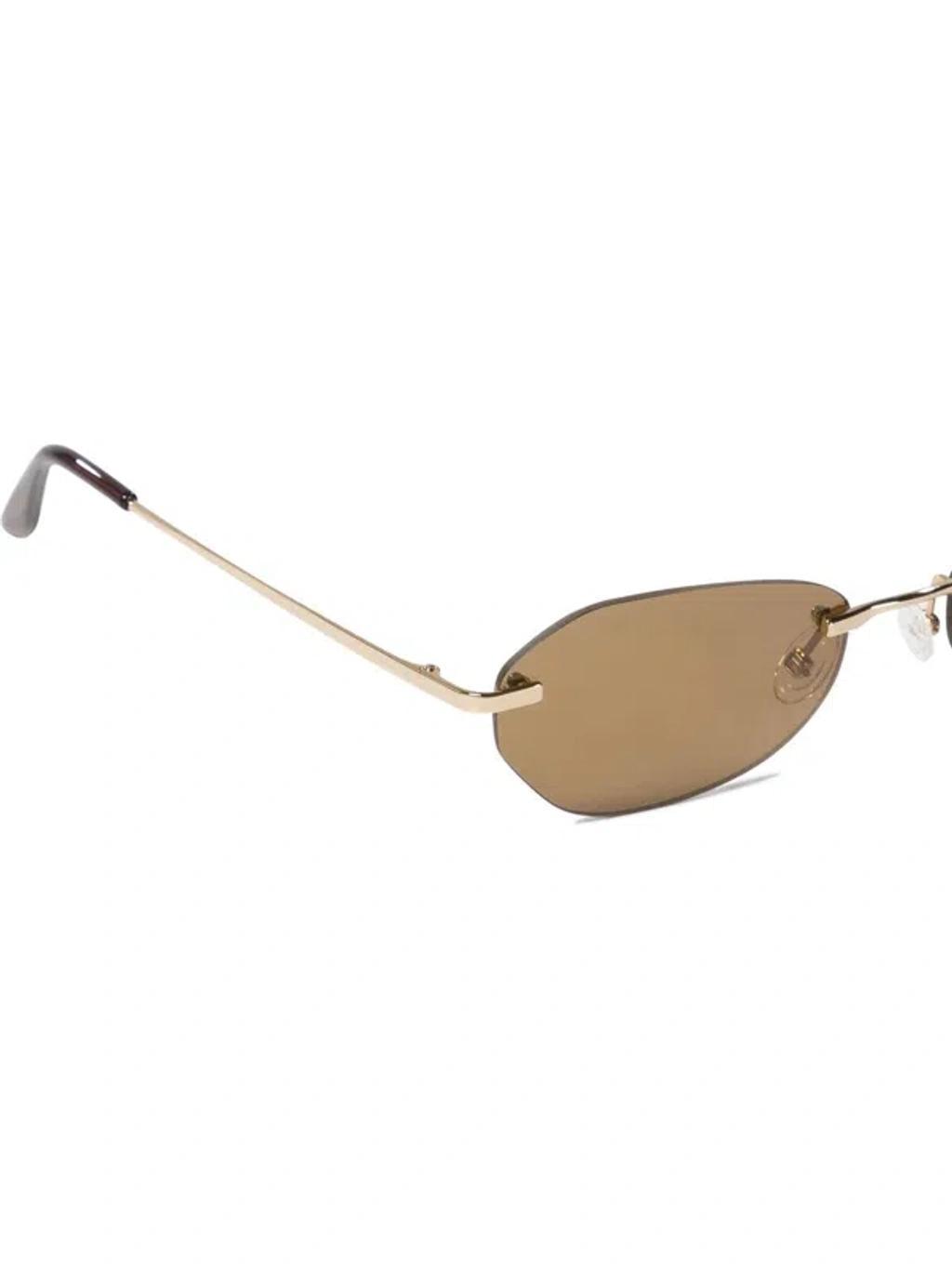 OUR LEGACY Adorable Geometric Frame Sunglasses In Brown Product Image