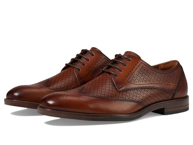 Stacy Adams Asher Wingtip Lace Oxford (Cognac) Men's Lace Up Wing Tip Shoes Product Image