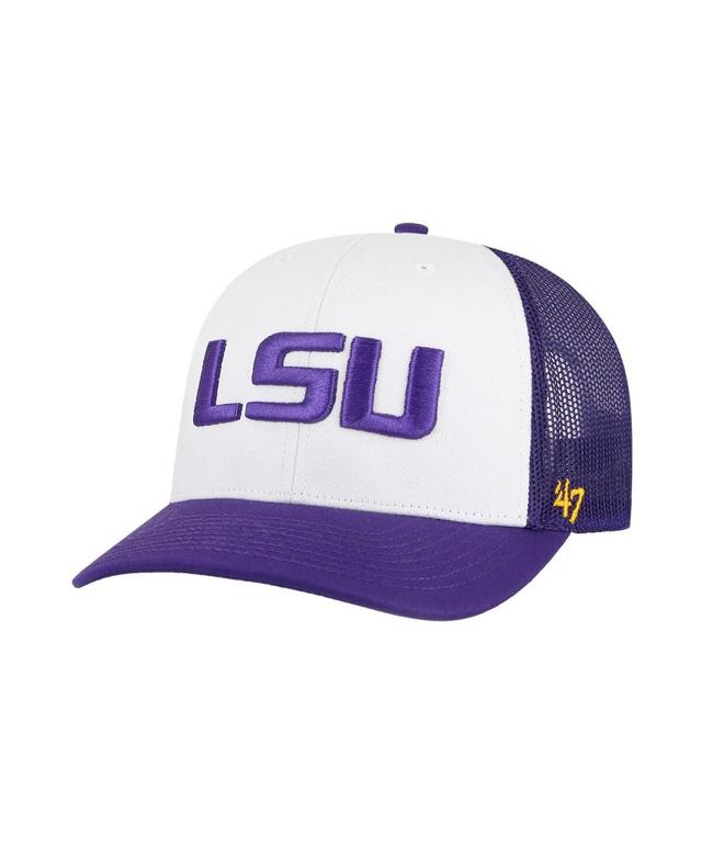 47 Brand Mens Lsu Tigers Freshman Trucker Adjustable Hat - White Product Image