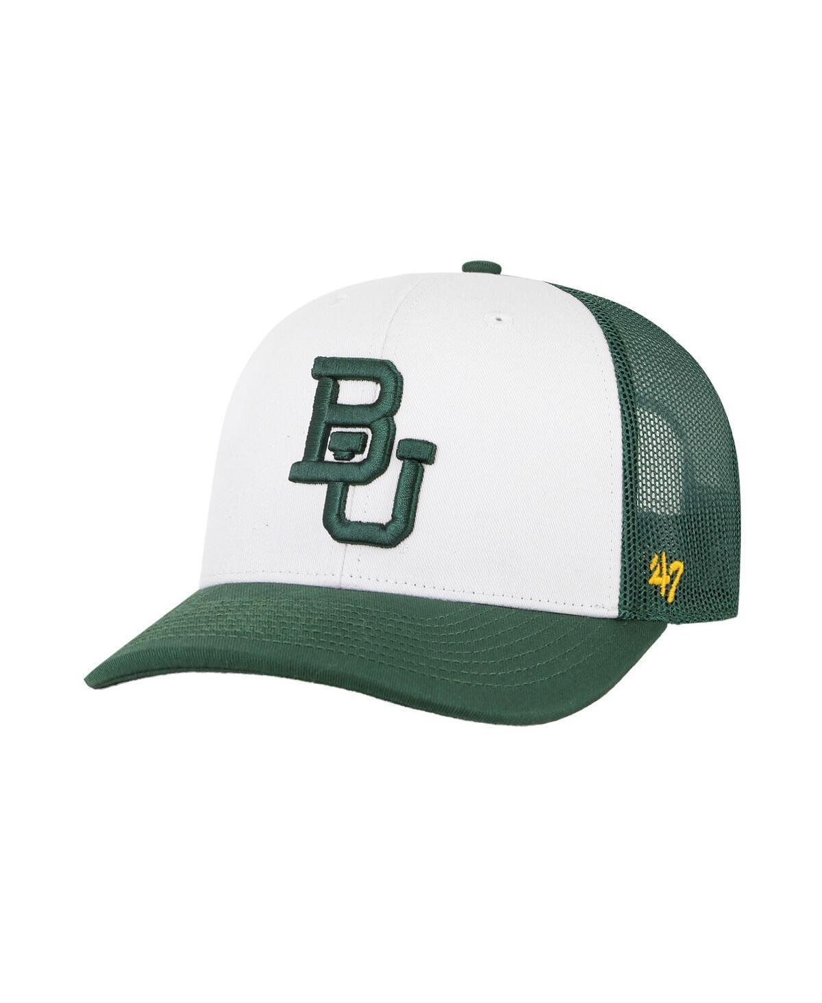 Mens 47 White/Green Baylor Bears Freshman Trucker Adjustable Hat Product Image