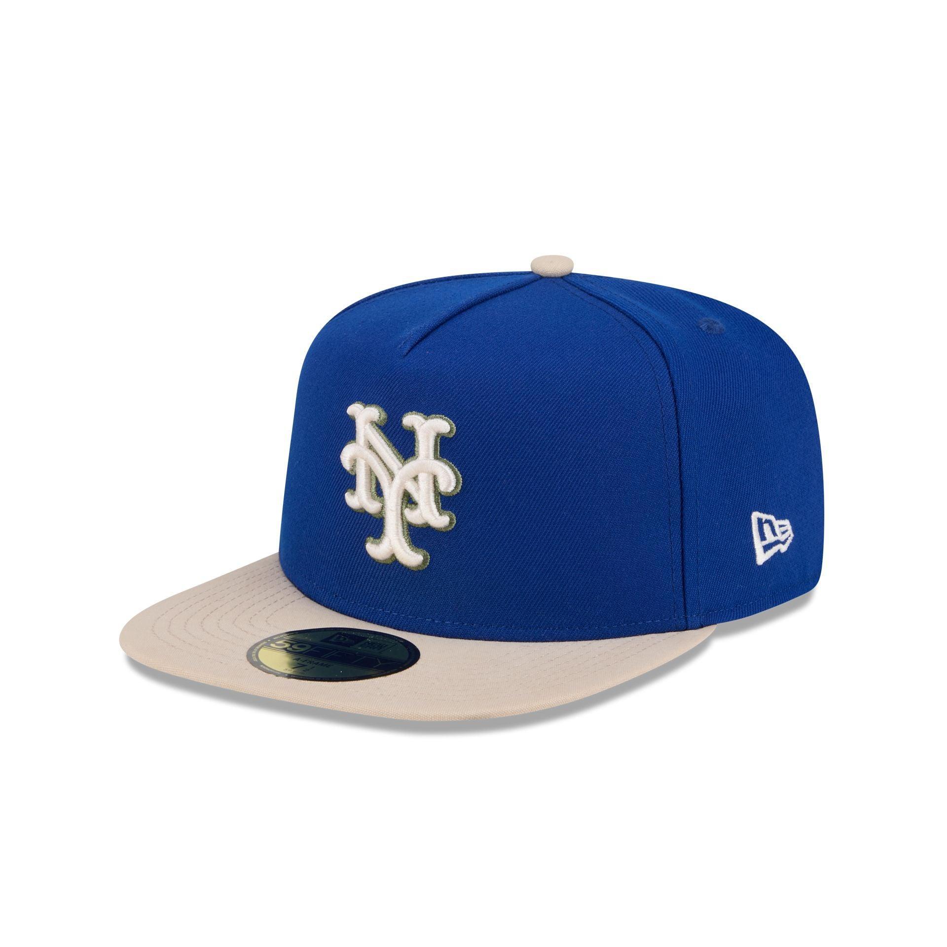 New York Mets Canvas 59FIFTY A-Frame Fitted Hat Male Product Image