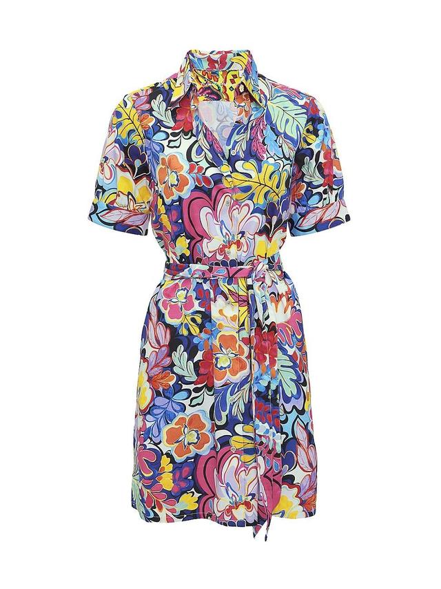 Womens Carolina Printed Mini Shirtdress Product Image