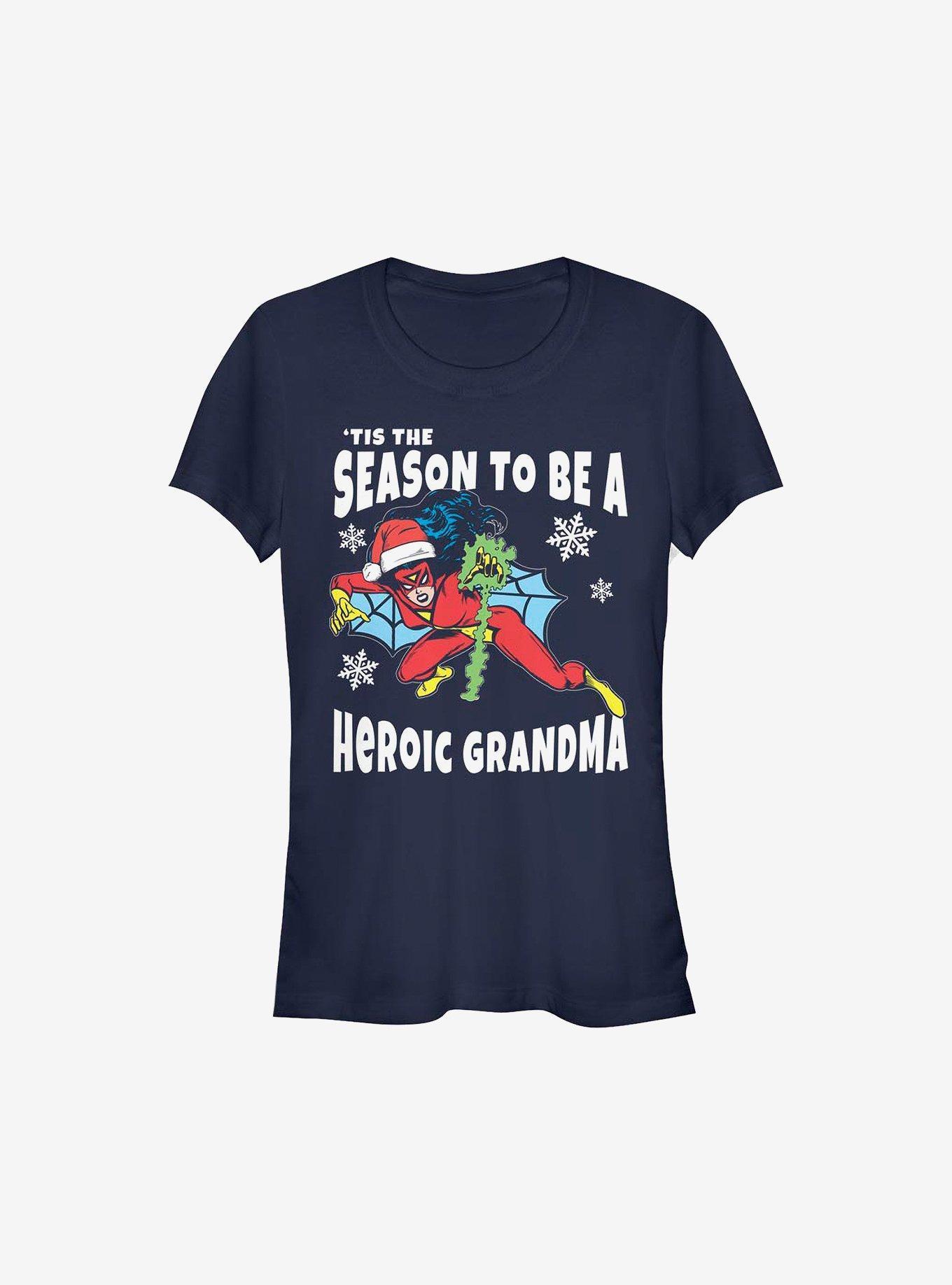 Marvel Spider-Man Heroic Grandma Holiday Girls T-Shirt Product Image