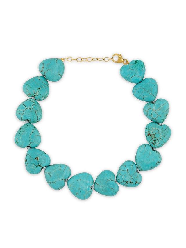 Womens Nevada 14K Yellow Gold & Turquoise Bracelet Product Image