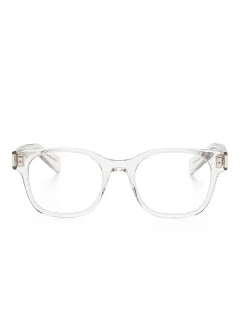 SAINT LAURENT Transparent Glasses In Beige-beige-transparent Product Image