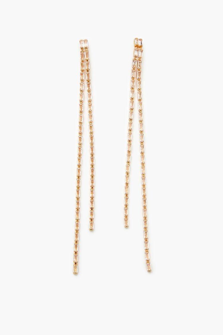 Faux Gem Box Chain Drop Earrings | Forever 21 Product Image