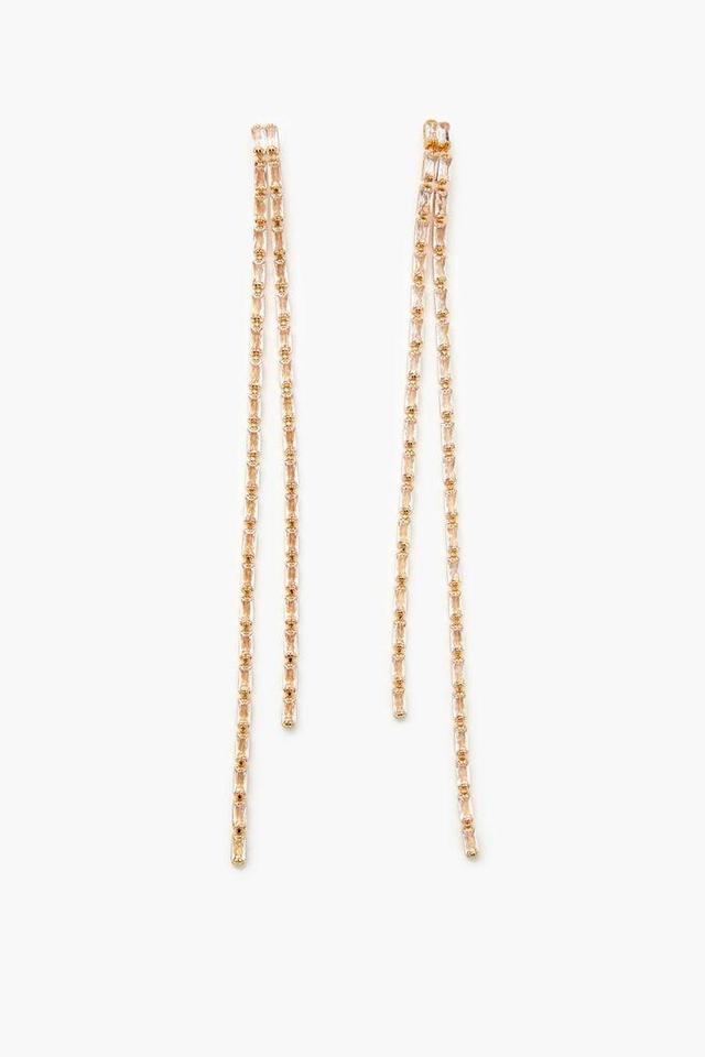 Faux Gem Box Chain Drop Earrings | Forever 21 Product Image