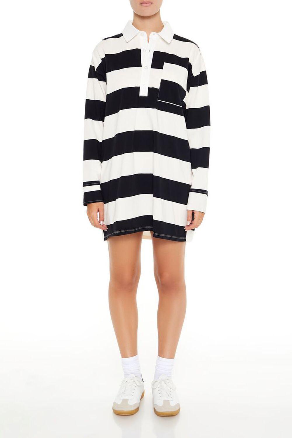 Striped Polo Shirt Dress | Forever 21 Product Image