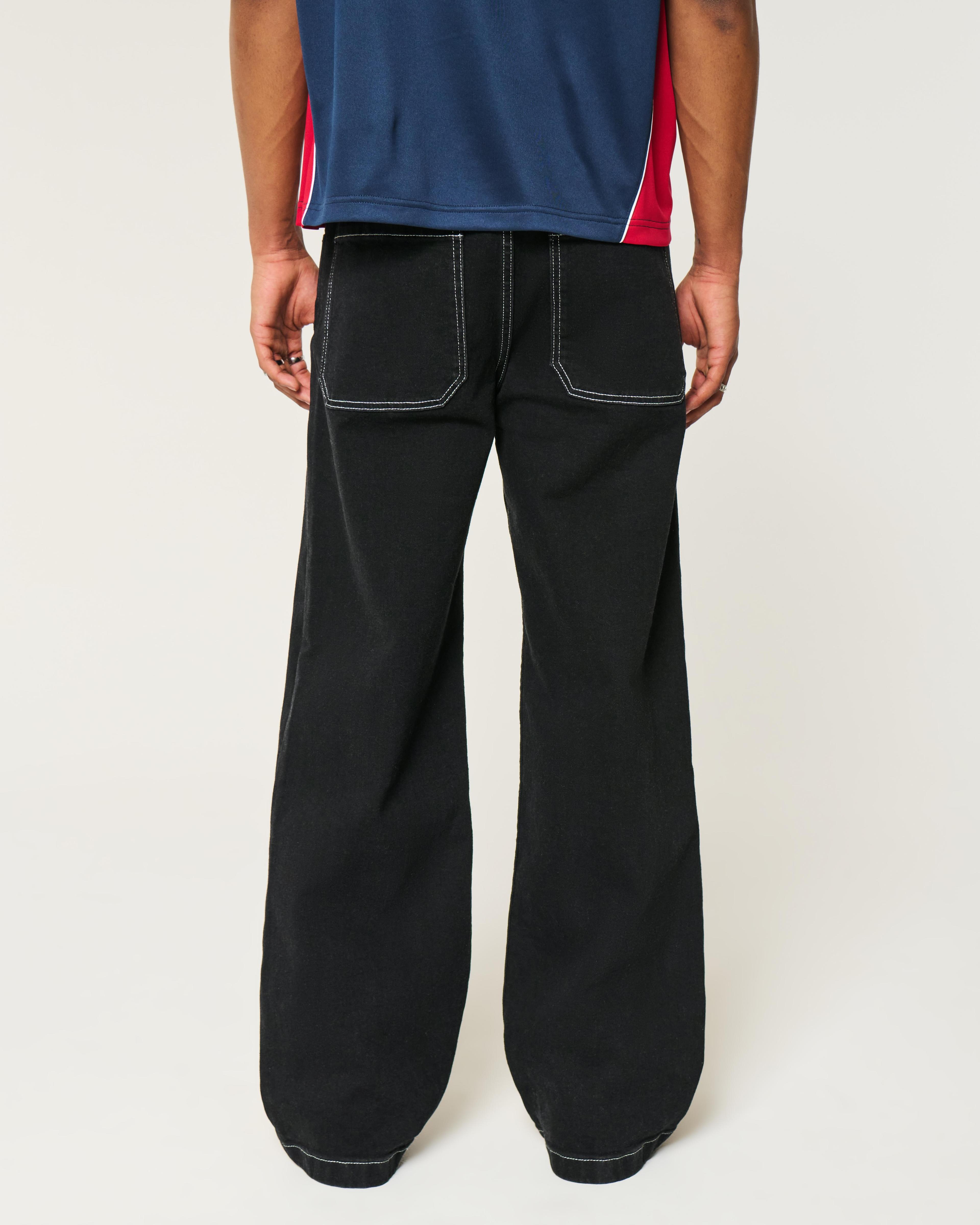 Black Super Baggy Jeans Product Image