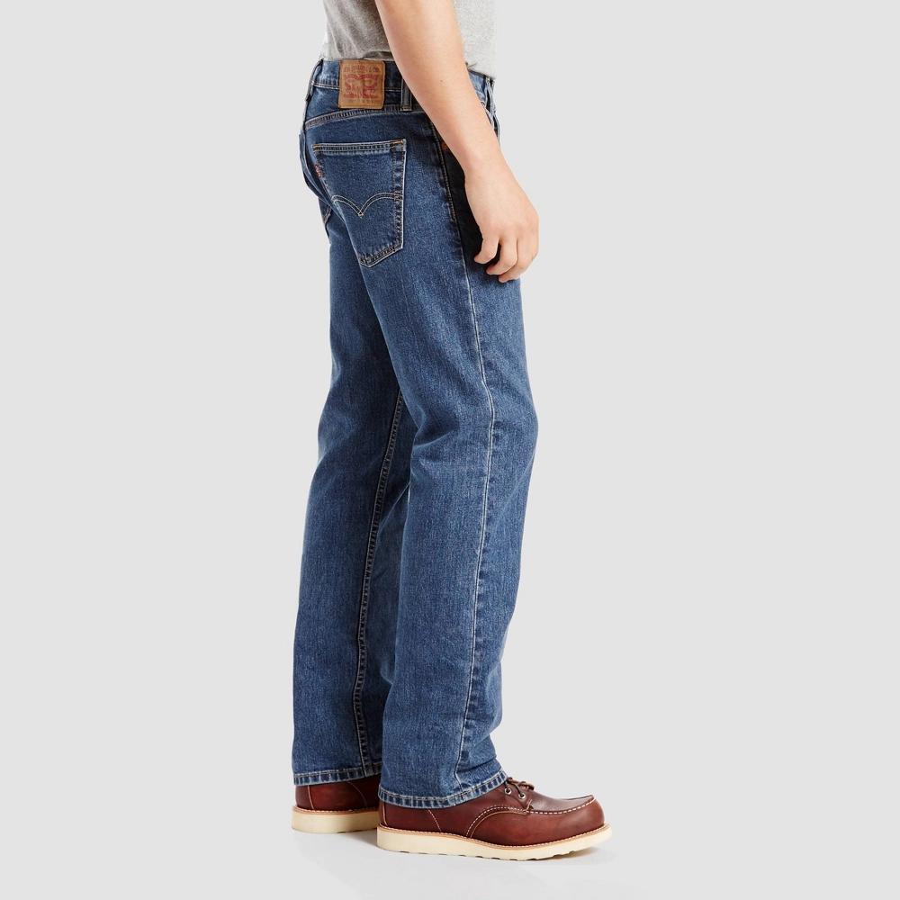 Levis Mens 505 Regular Fit Straight Jeans Denim 32x30 Product Image