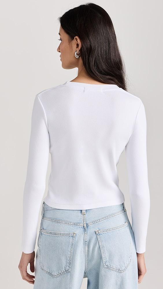 perfectwhitetee Foxx Ribbed Long Sleeve | Shopbop Product Image