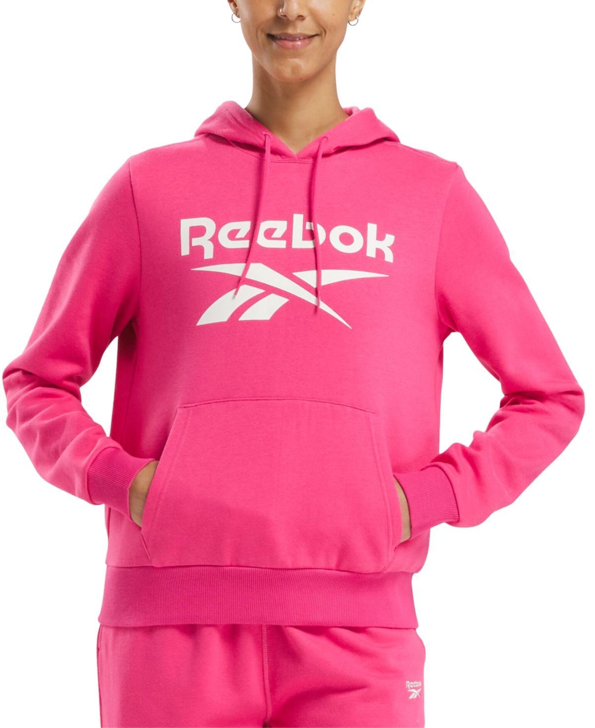 Reebok Womens Big-Logo Fleece Hoodie Product Image