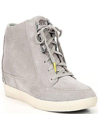 Sorel Out N About Waterproof Leather Wedge Sneakers Product Image