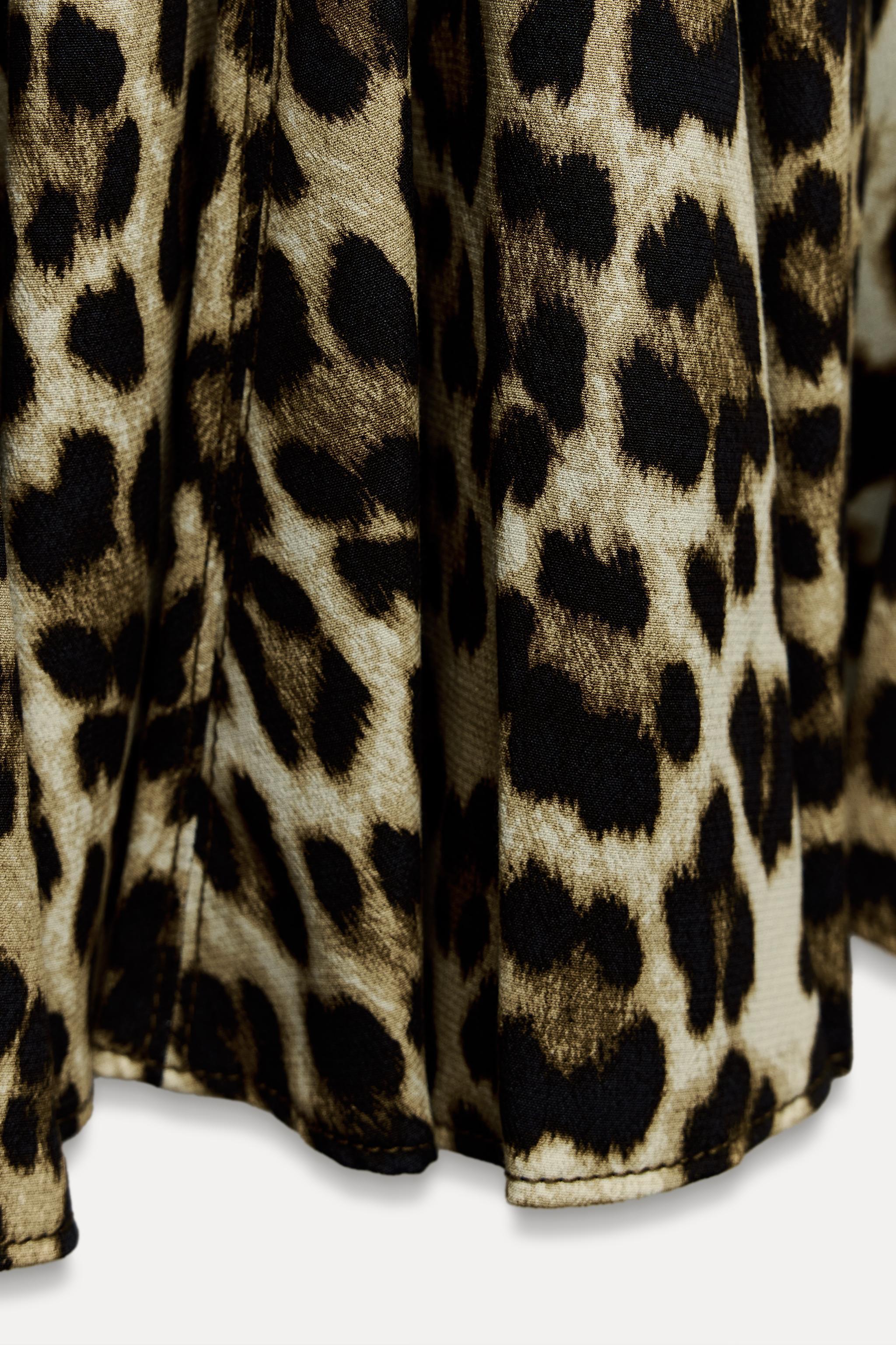 ANIMAL PRINT GODET DRESS ZW COLLECTION Product Image