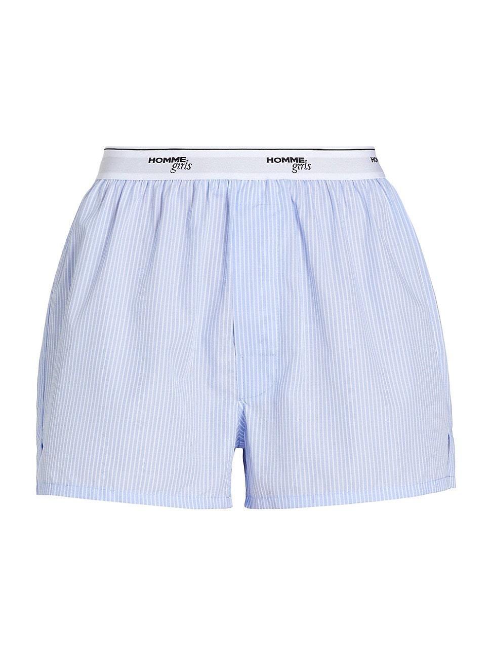 Womens Ticking Stripe Boxer Shorts Product Image