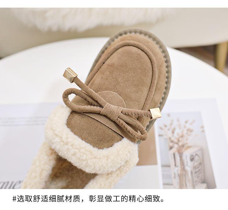 Bow Accent Fleece-Lined Slip-Ons Product Image