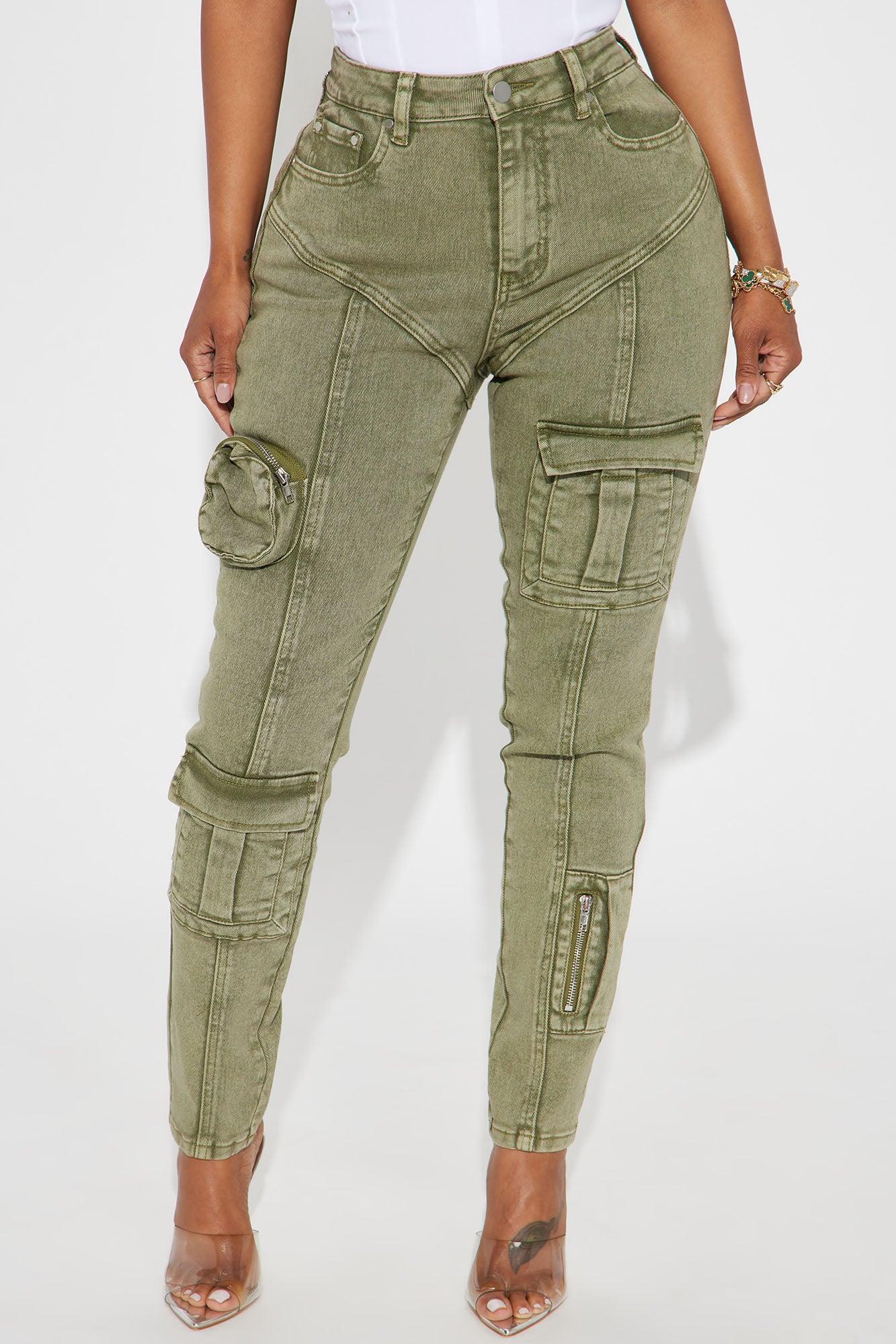 Uncompromised Love Washed Skinny Pant - Olive Product Image