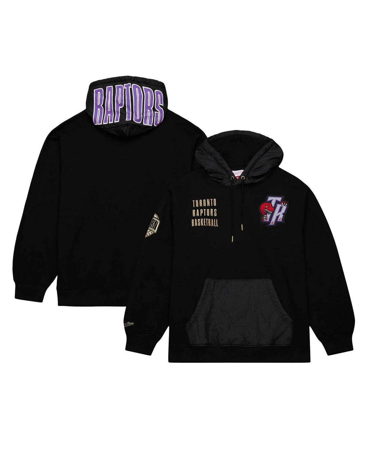 Mens Mitchell & Ness Black Distressed Toronto Raptors Team Og 2.0 Vintage-Like Logo Fleece Pullover Hoodie Product Image