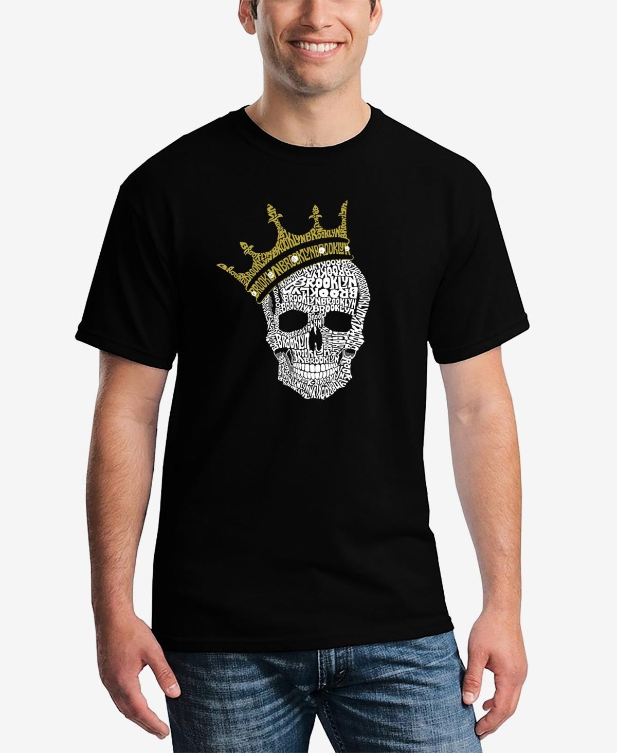 La Pop Art Mens Word Art Brooklyn Crown Short Sleeve T-shirt Product Image