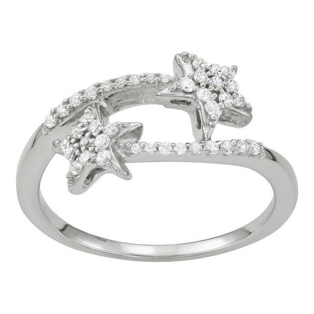 Jewelexcess Sterling Silver 1/4 Carat T.W. Diamond Star Ring, Womens Silver Tone Product Image