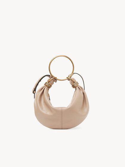 Small Bracelet Hobo bag in grained leather Product Image