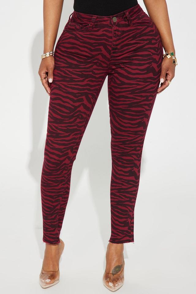 Paint Me All Over Skinny Jeans - Red Product Image