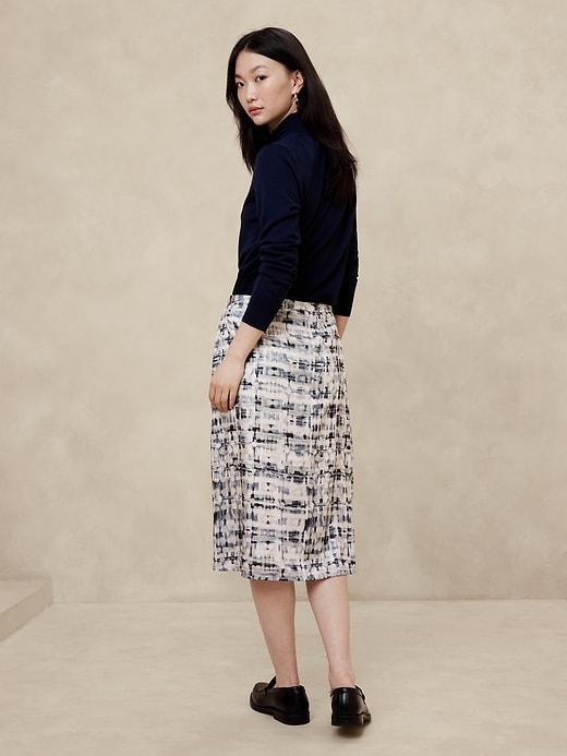 Silky Twill Wrap Midi Skirt Product Image