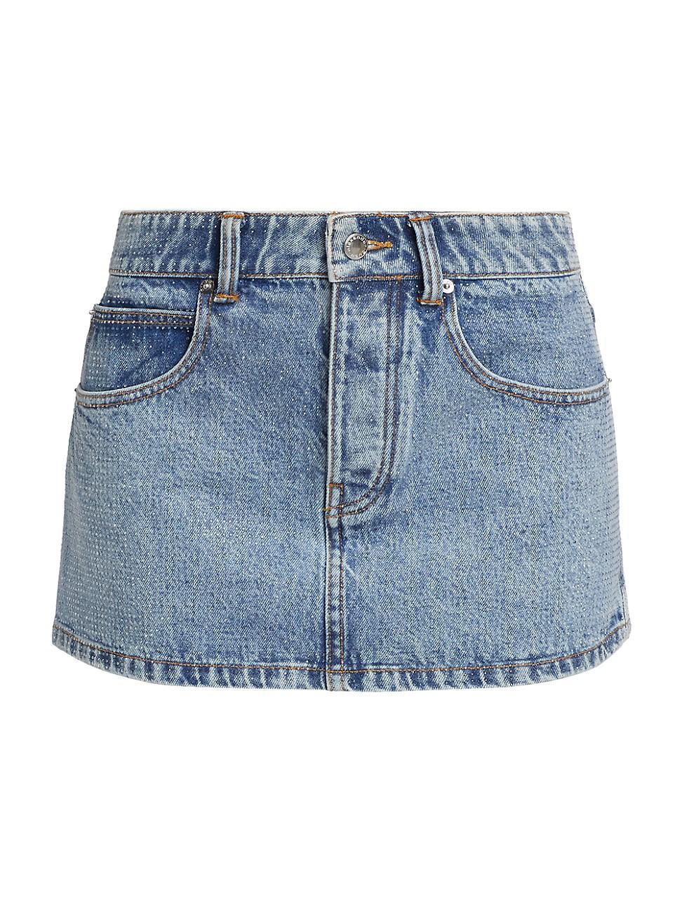 Alexander Wang Beaded Mini Skirt in Blue Product Image