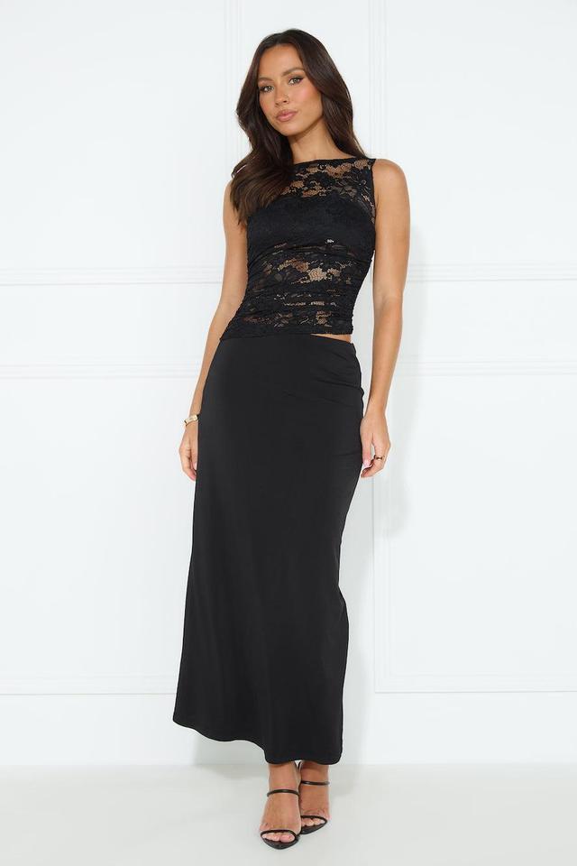 Lace Love Maxi Dress Black Product Image