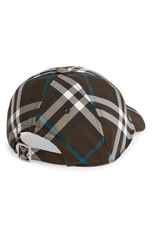 BURBERRY Men's Ekd Check Baseball Cap In Snug Check Product Image