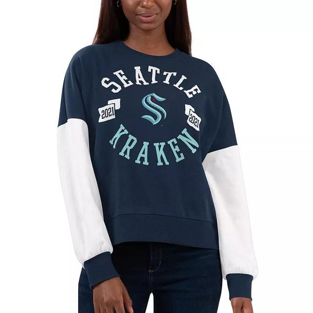 Womens G-III 4Her by Carl Banks Deep Sea Blue Seattle Kraken Team Pride Pullover Sweatshirt Krk Blue Product Image