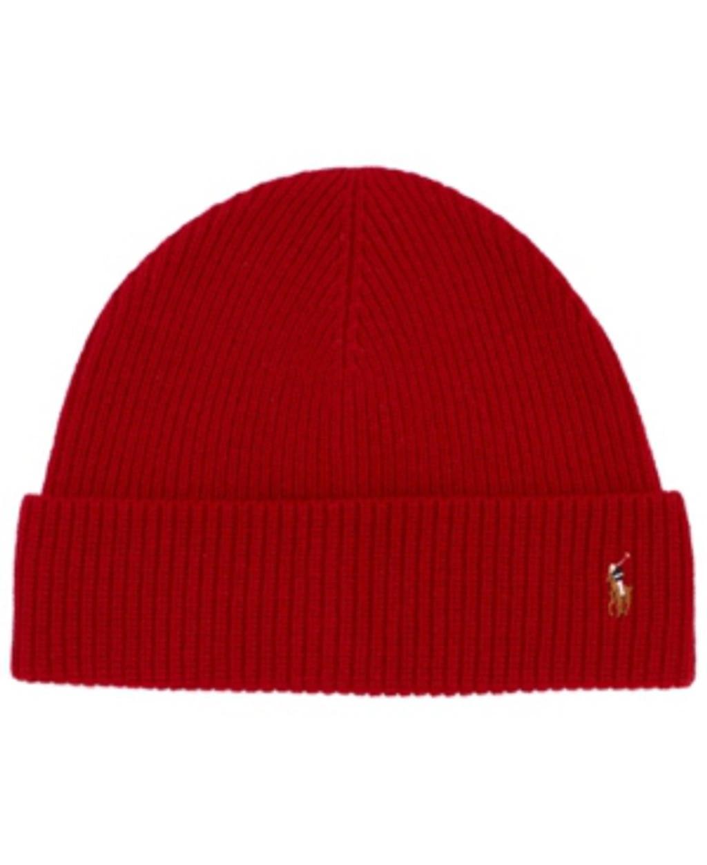 POLO RALPH LAUREN Men's Signature Cuff Hat In Rl 2000 Red Product Image