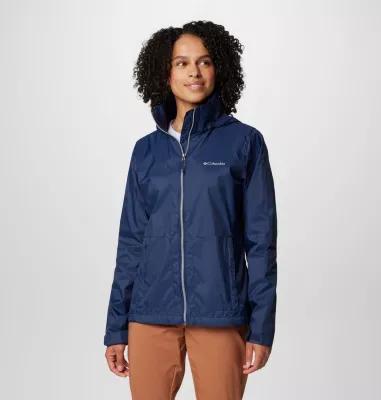 Womens Columbia Switchback IV Packable Rain Jacket Pink Product Image