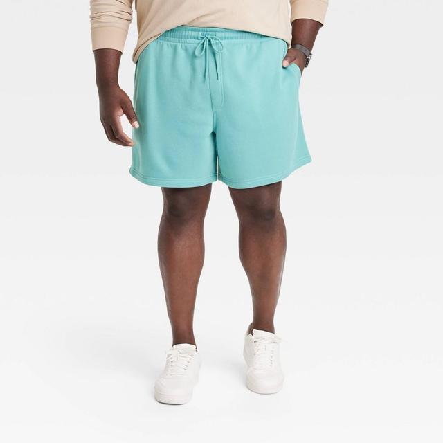 Mens Big & Tall 7 Ultra Soft Fleece Pull-On Shorts - Goodfellow & Co Blue 3XL Product Image