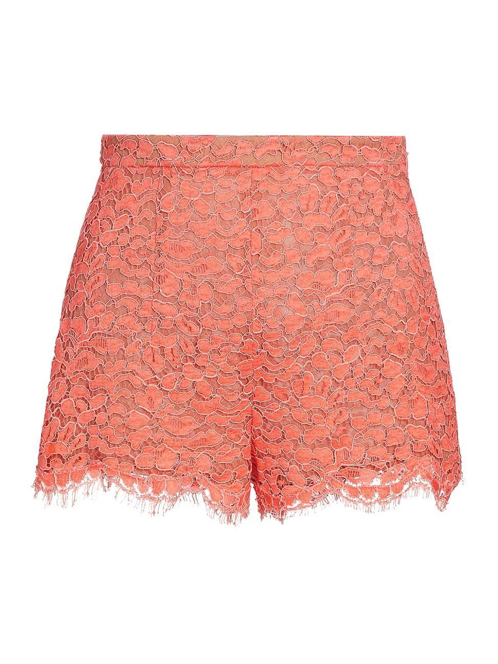 Womens Floral Cotton-Blend Lace Hot Shorts Product Image