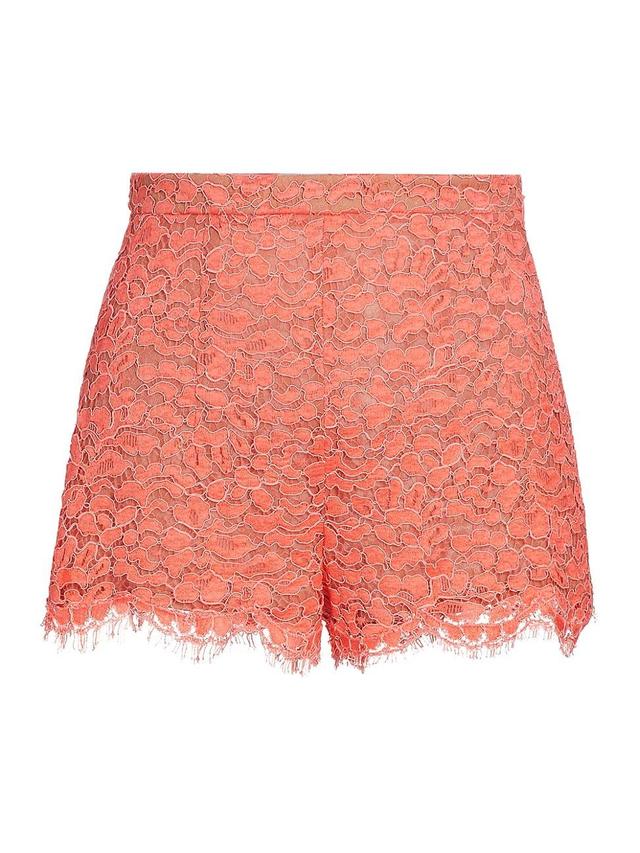 Womens Floral Cotton-Blend Lace Hot Shorts Product Image