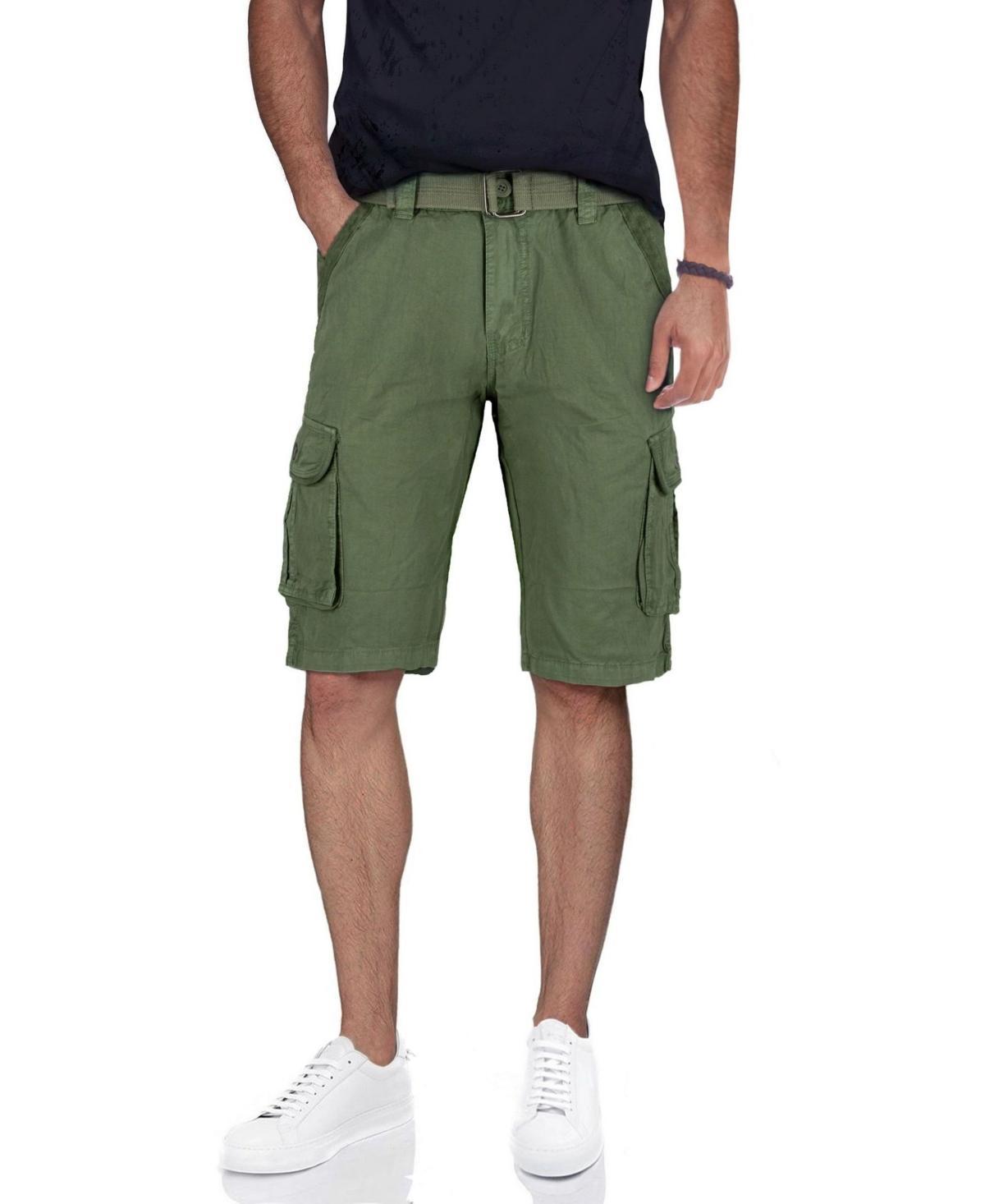 Mens Belted Twill Tape Cargo Shorts Product Image