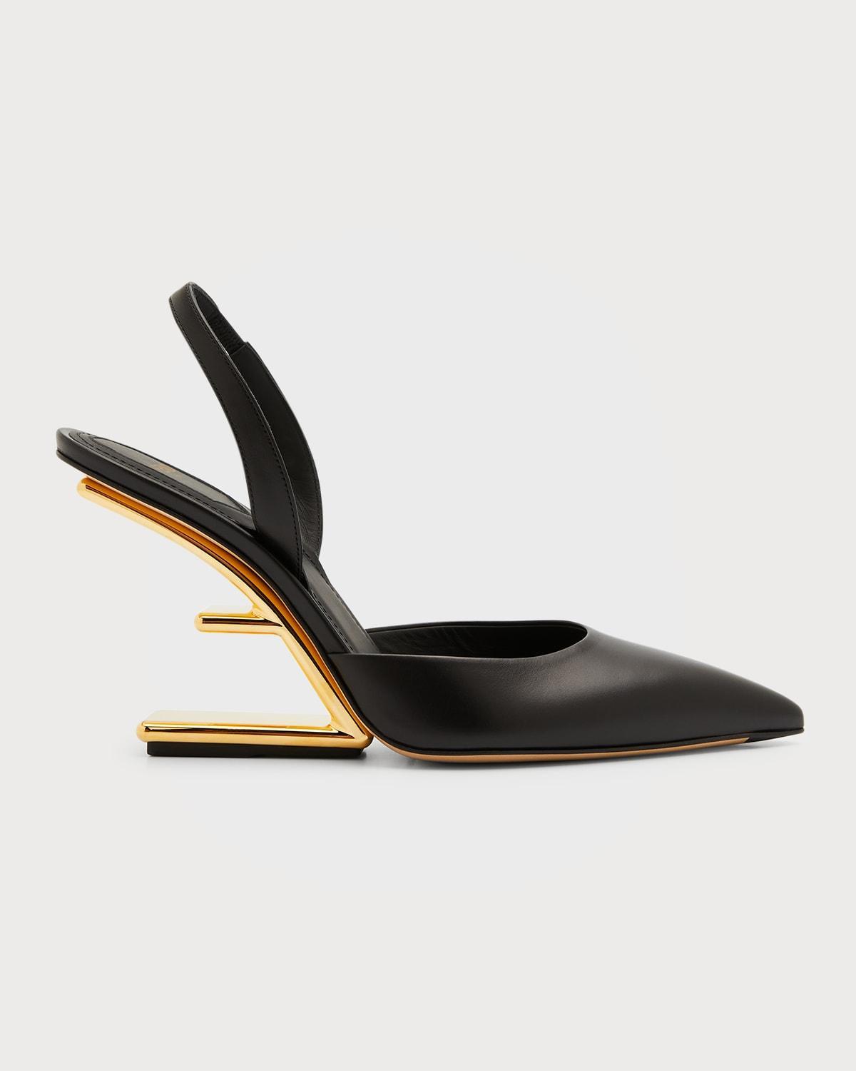 Fendi First F Heel Slingback Pointed Toe Pump Product Image