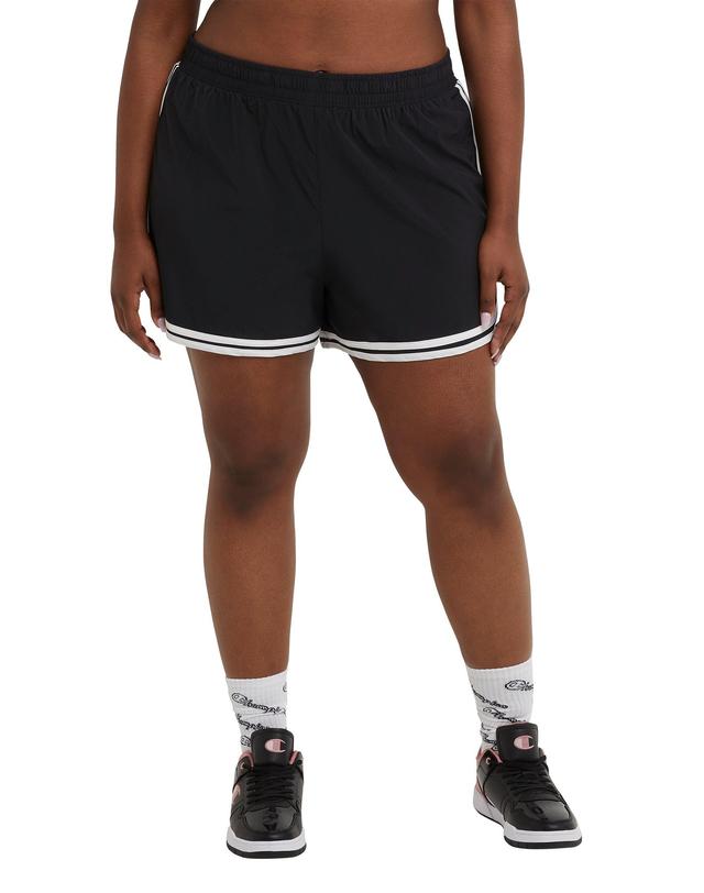 Womens Champion Varsity Shorts, C Logo, 3.5 (Plus Size) Black 1X Product Image