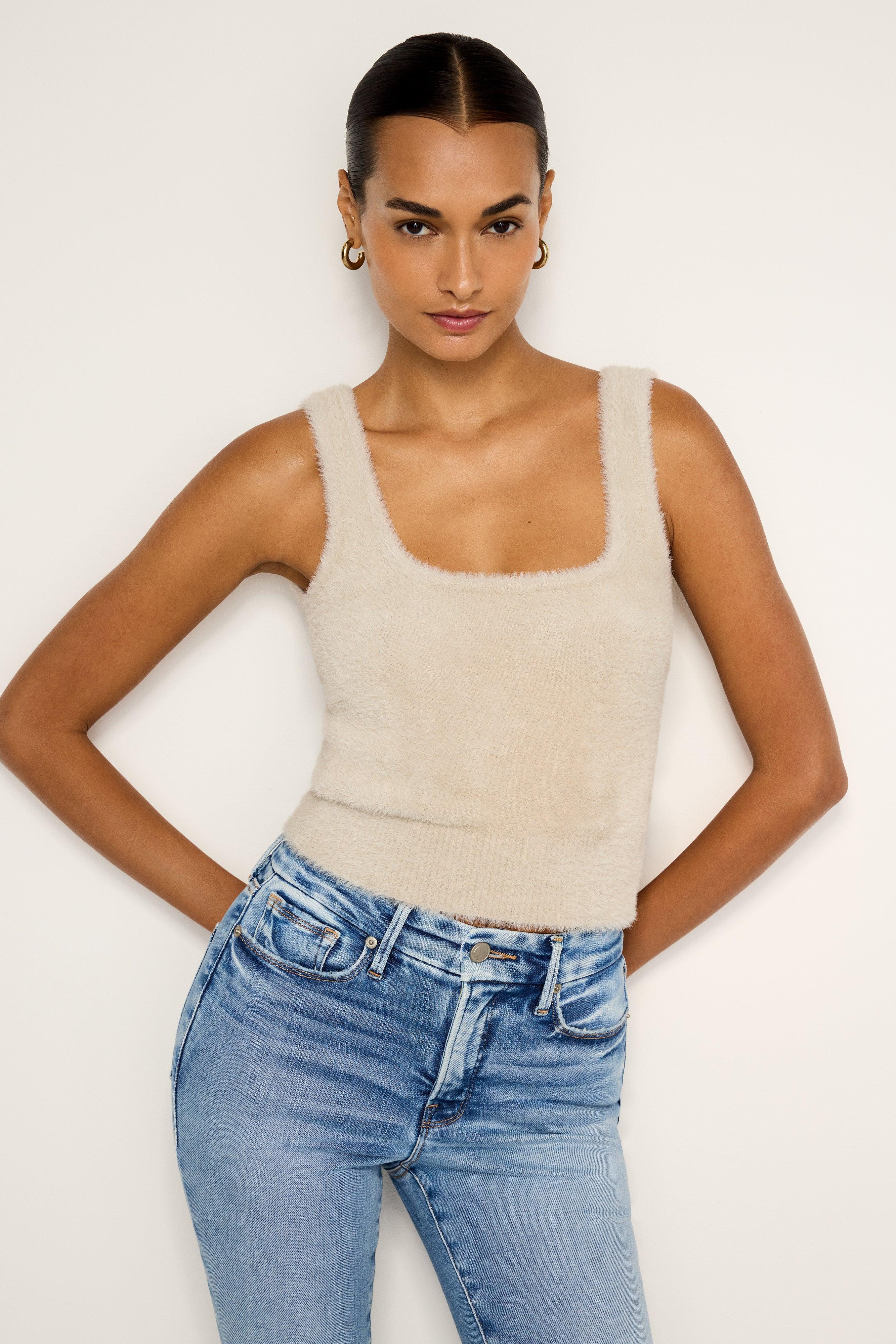 FUZZY TANK TOP | FLAX001 Product Image