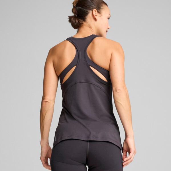 PUMA CLOUDSPUN Racerback Women's Tank Top in Flat Dark Grey/Fizzy Apple Product Image