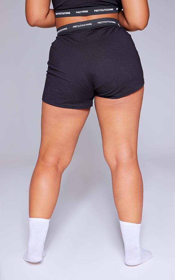 PRETTYLITTLETHING Black Tape PJ Shorts Product Image