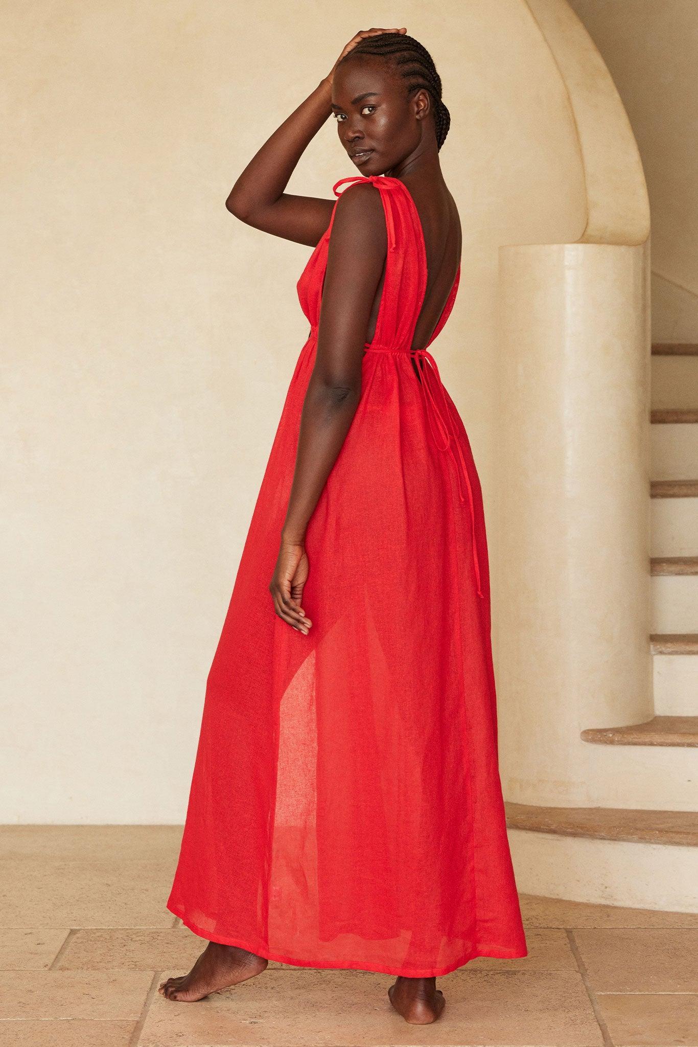 Mallorca Dress - Chili Pepper Product Image