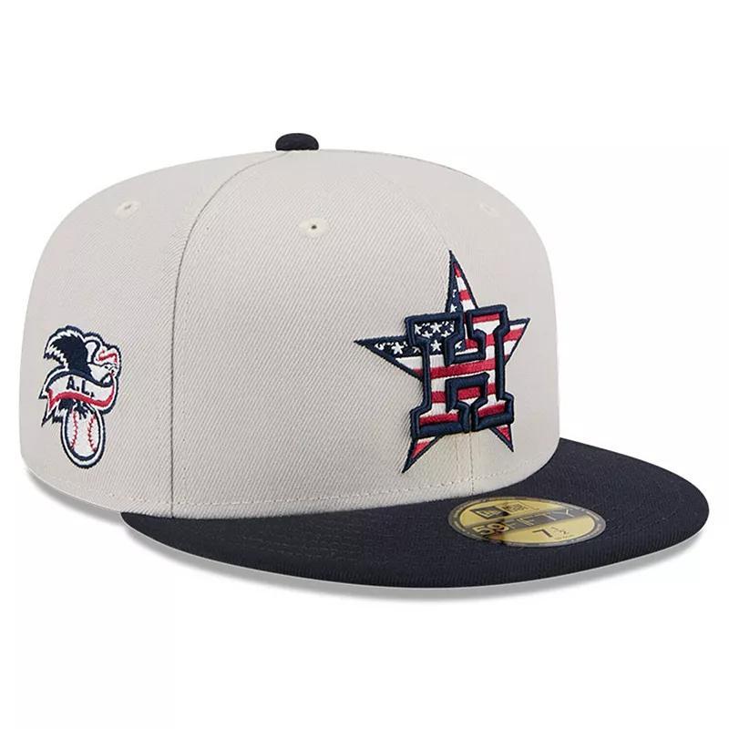 Mens New Era Khaki/Black Houston Astros 2024 Fourth of July 59FIFTY Fitted Hat Product Image