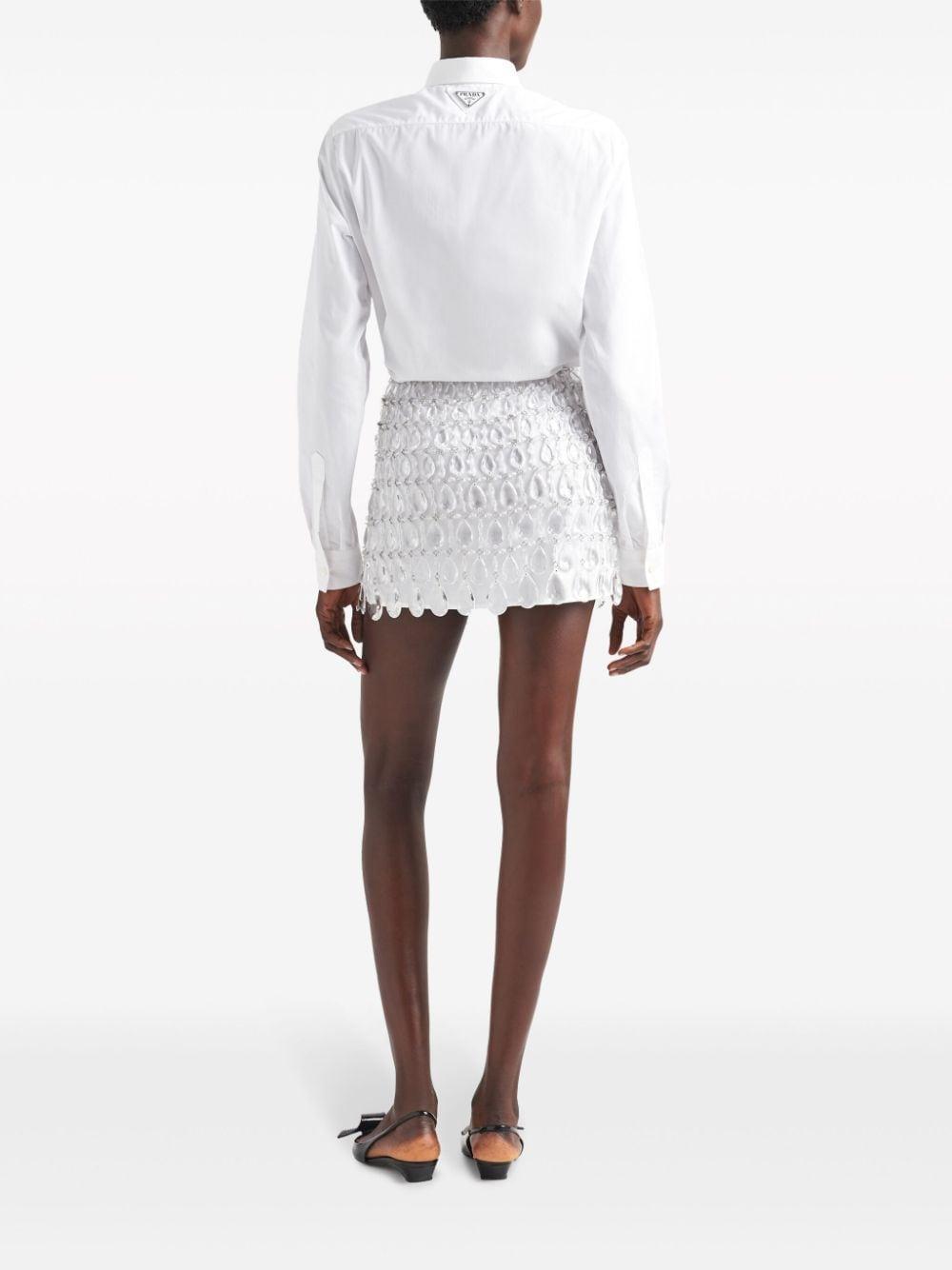 crystal-embellished fringed miniskirt Product Image